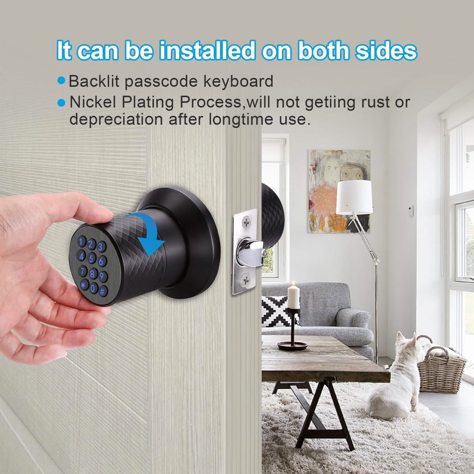 Keyless Smart Lock Digital Door Lock with Keypad & Spare Keys DailySale