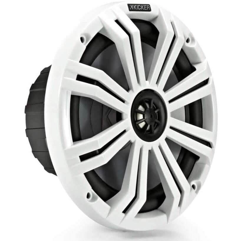KICKER Pair 45KM84L 8" 600 Watt Marine Boat Waterproof Speakers w/LED's KM8  (Refurbished) DailySale
