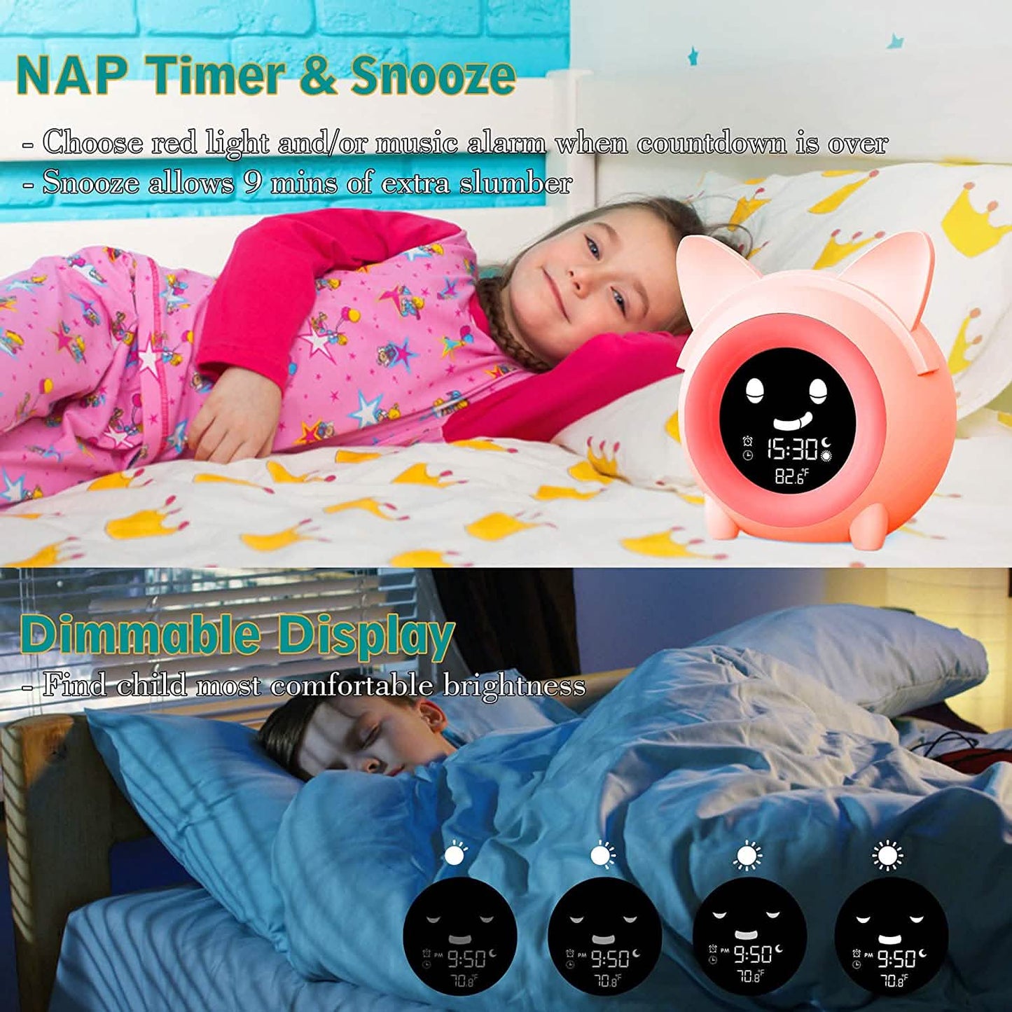 Kids Digital Alarm Clock with Night Light DailySale