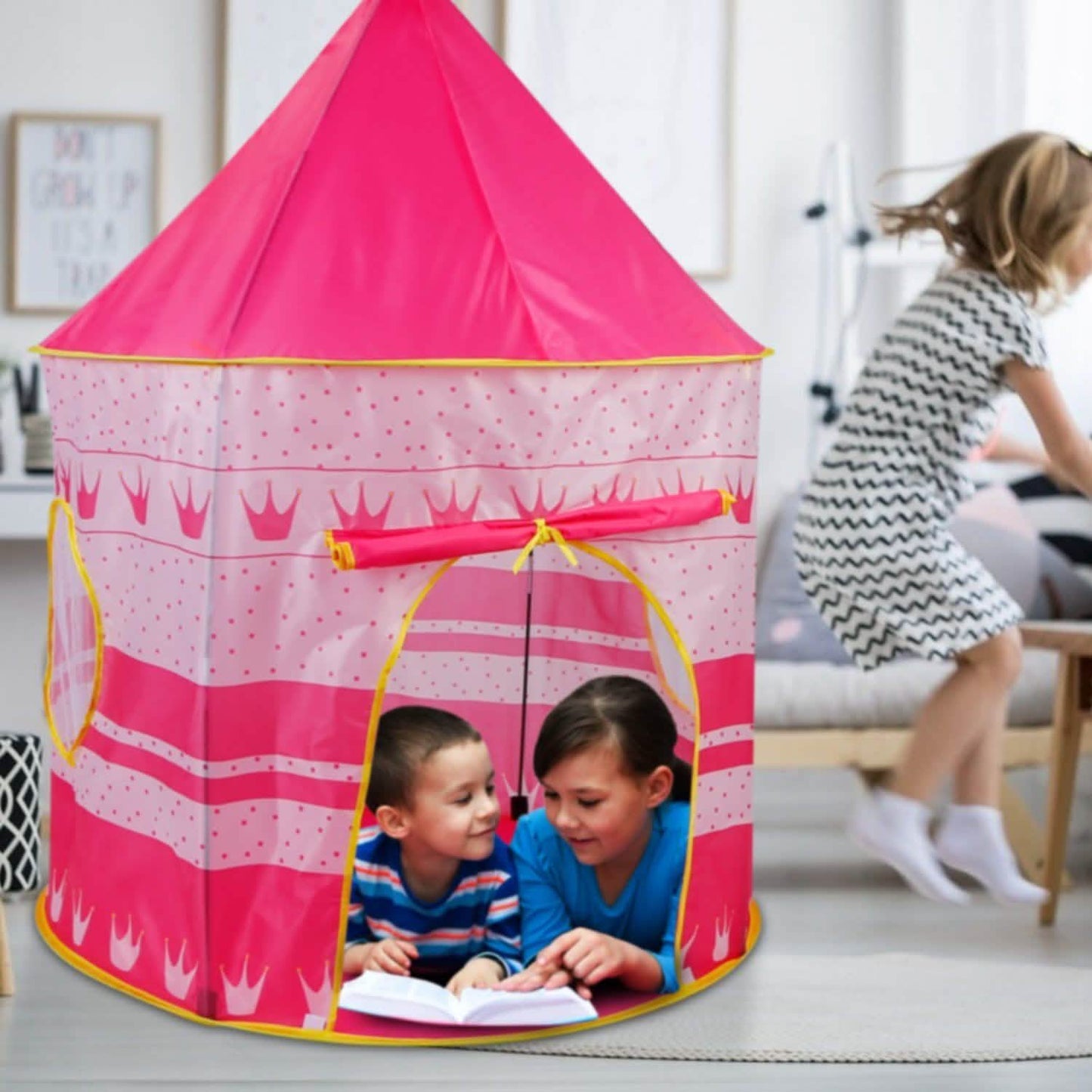 Kids Foldable Pop Up Play Tent DailySale
