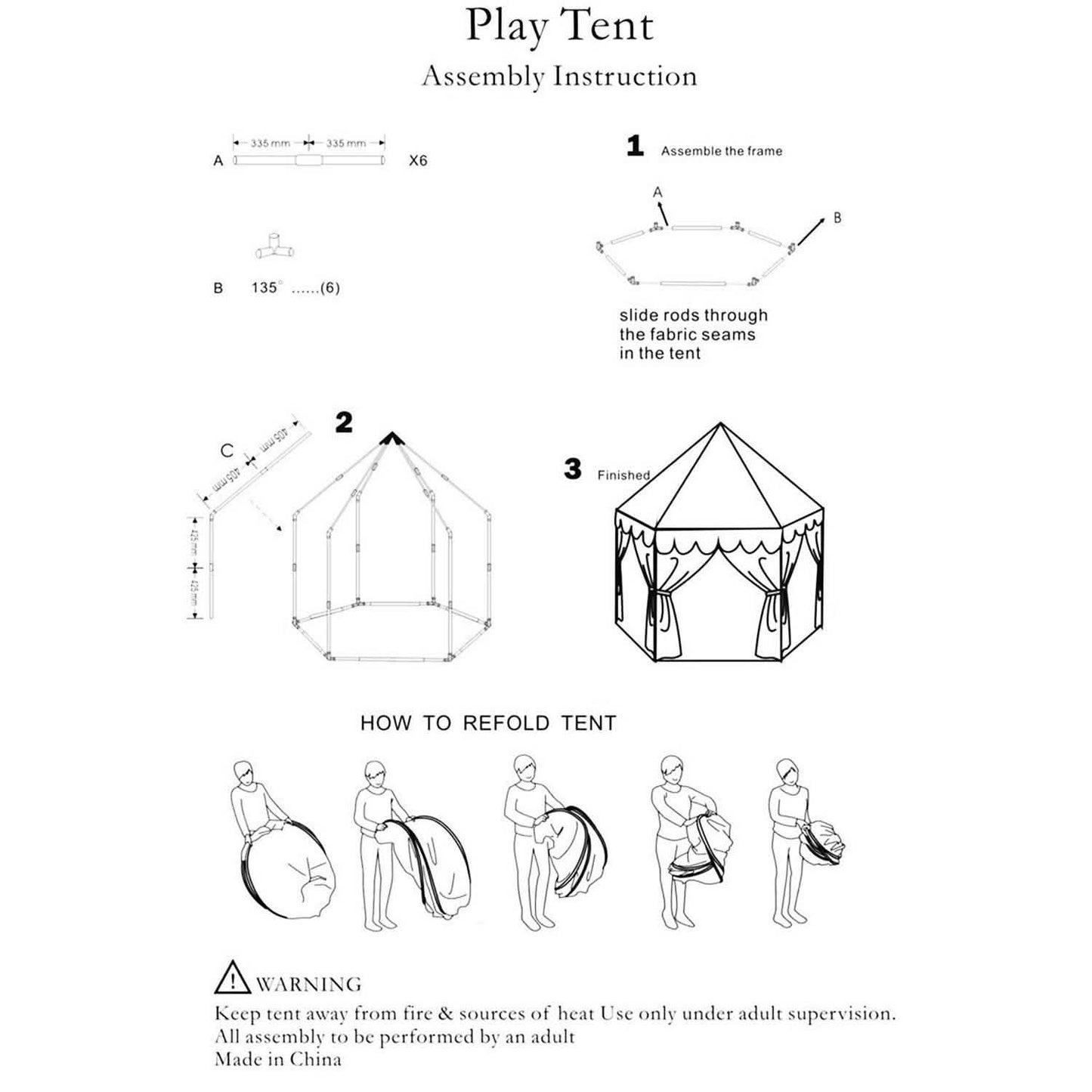 Kids Play Tent Princess for Girls DailySale