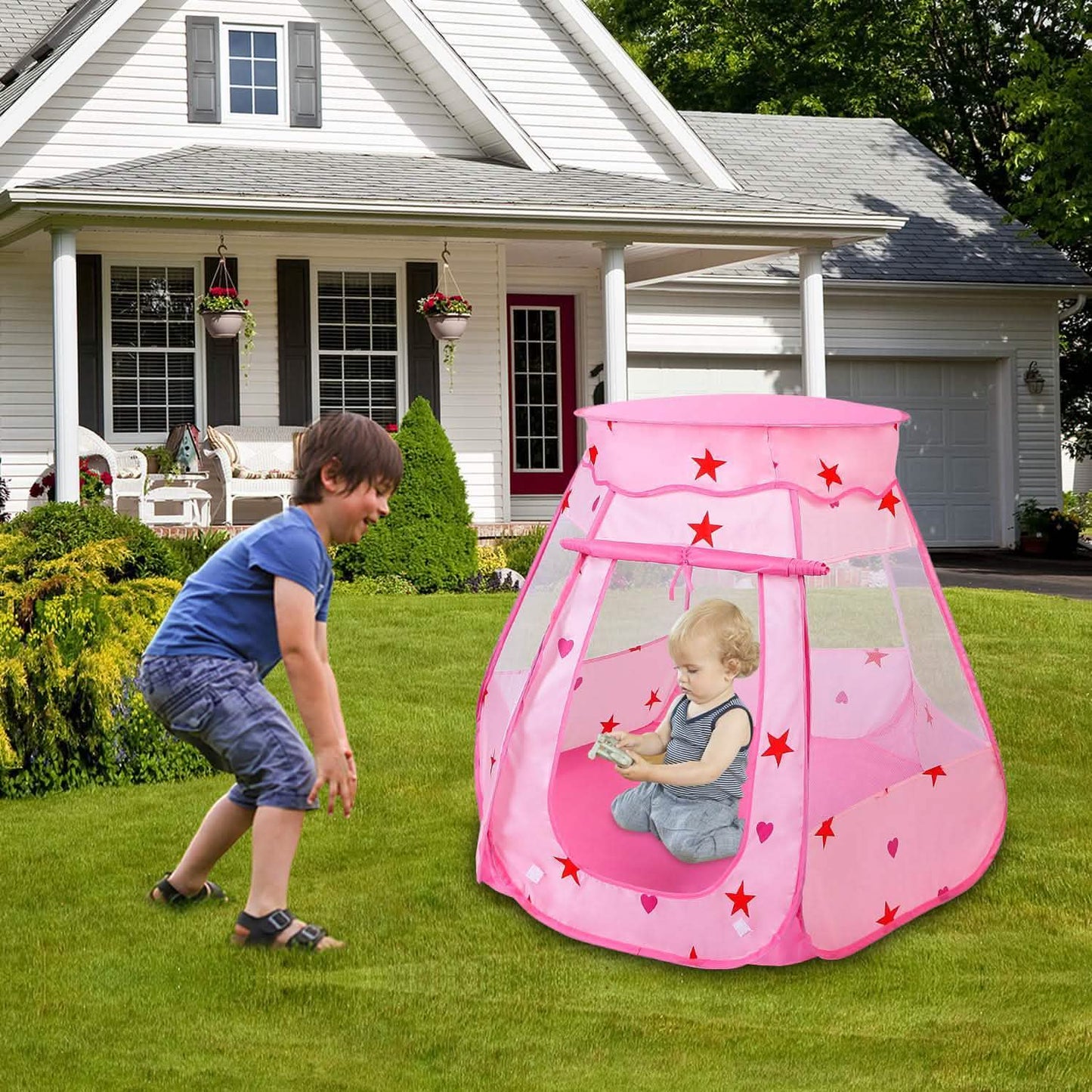 Kids Pop Up Prince Princess Toddler Play Tent DailySale