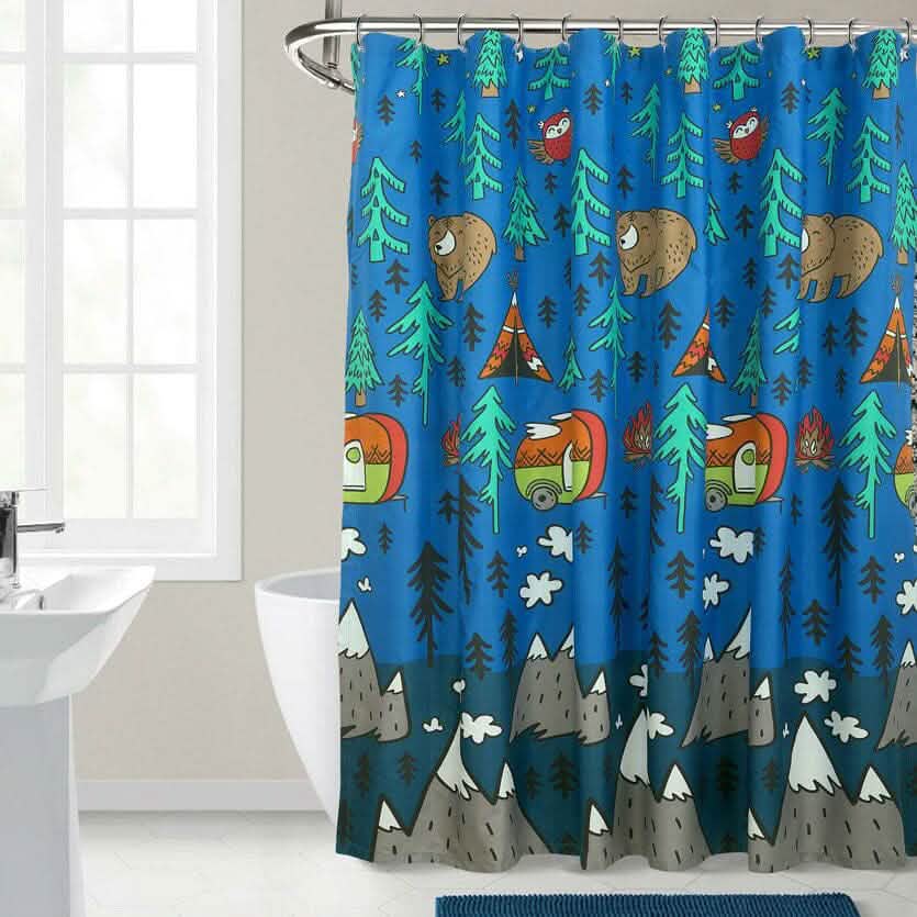 Kidz Mix Camping Explorer Shower Curtain DailySale