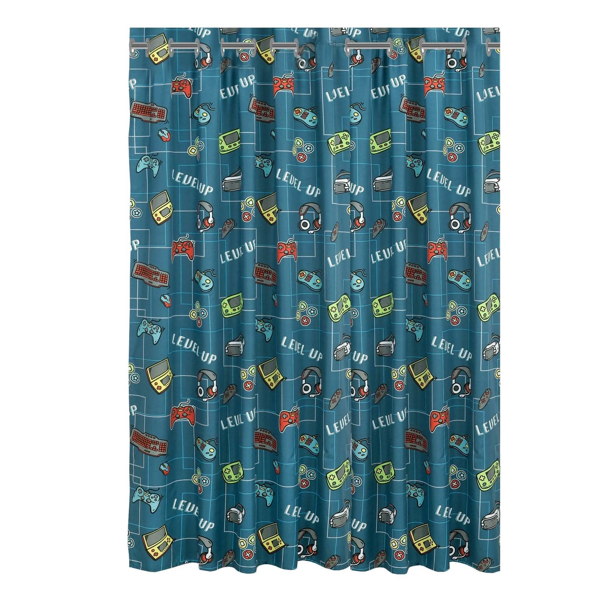 Kidz Mix Level Up Glow-in-the-Dark Shower Curtain DailySale