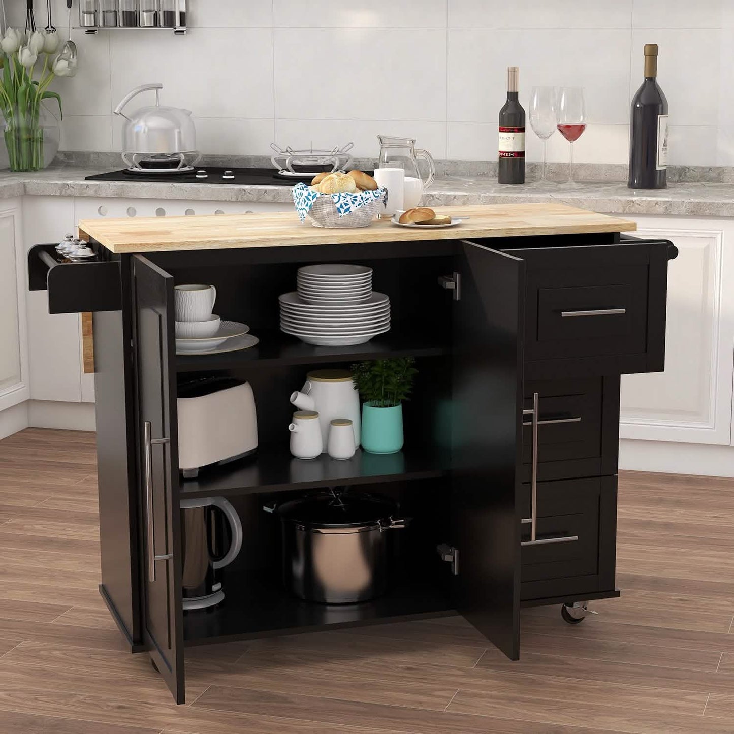 Kitchen Carts on Wheels DailySale