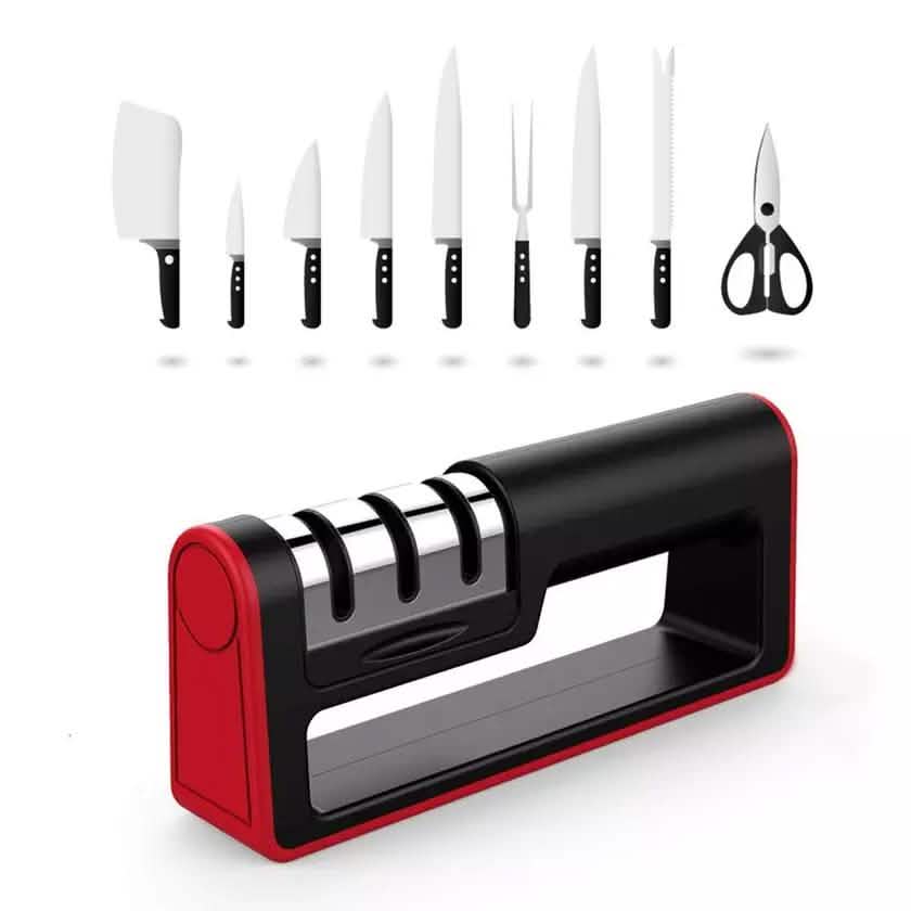 Knife Sharpener Professional Ceramic Tungsten Kitchen Sharpening System Tool DailySale