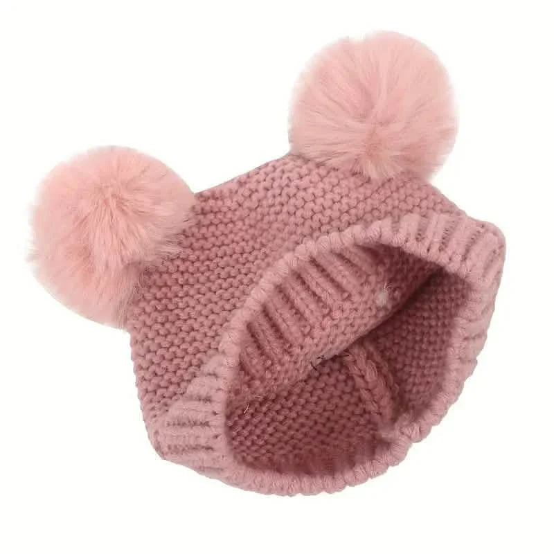 Knitted Beanie Hat, Cute Cold-proof Winter Hat For 6-24 Months Baby Girls DailySale