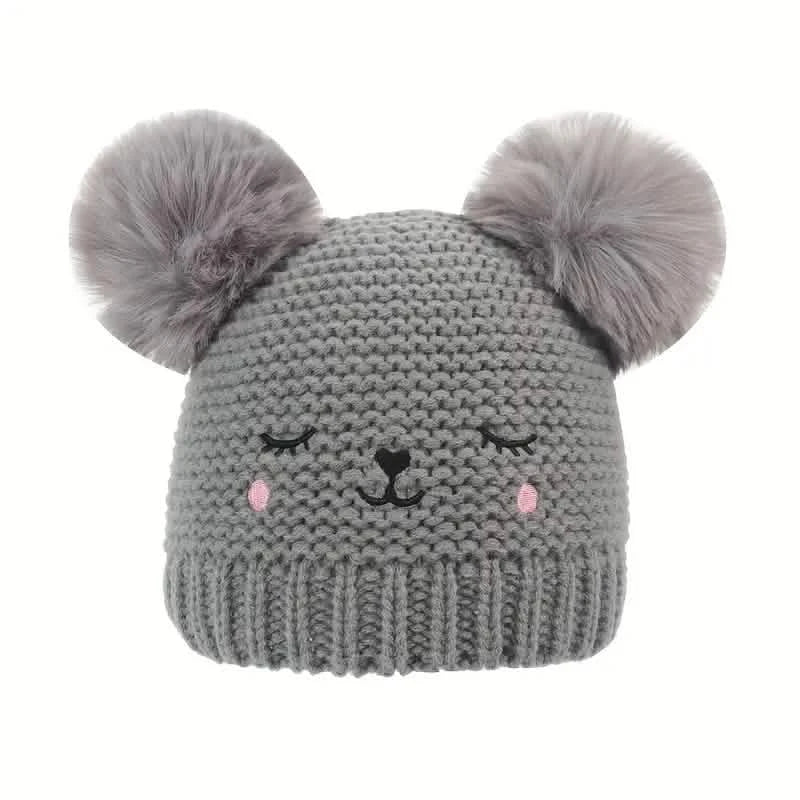 Knitted Beanie Hat, Cute Cold-proof Winter Hat For 6-24 Months Baby Girls DailySale