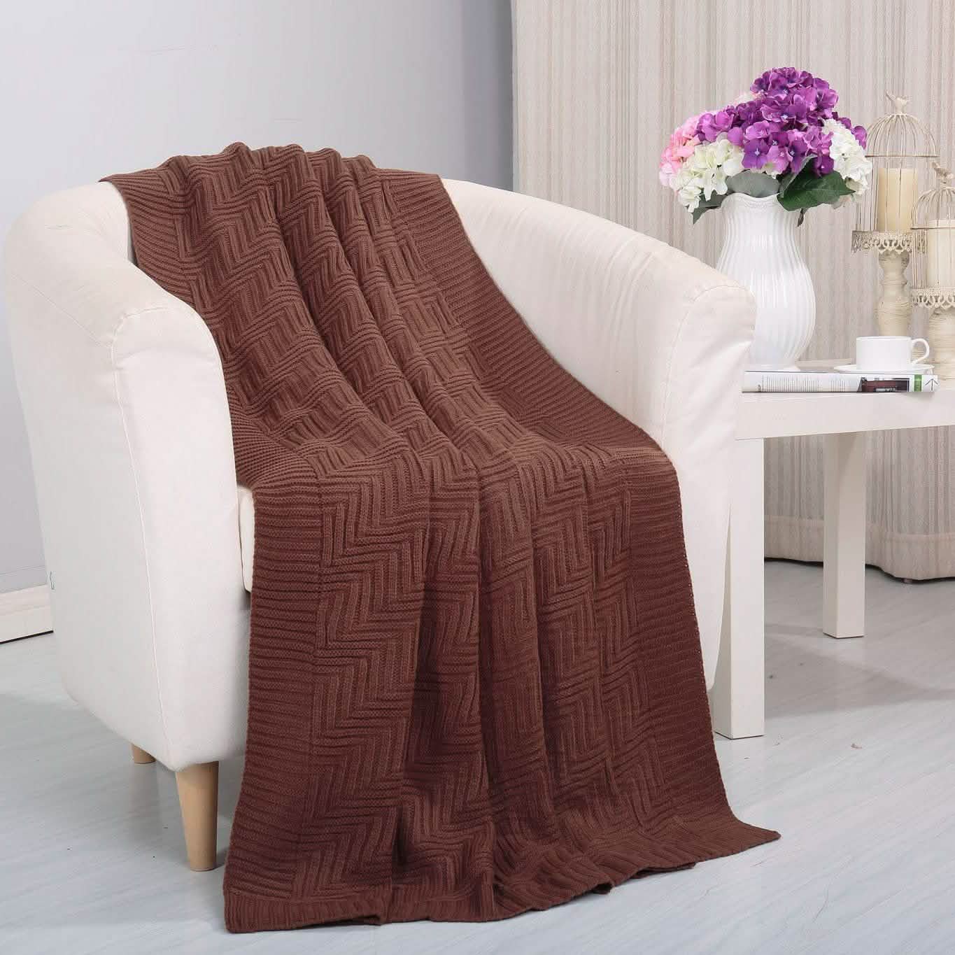 Knitted Throw Couch Cover Sofa Blanket - Assorted Styles DailySale