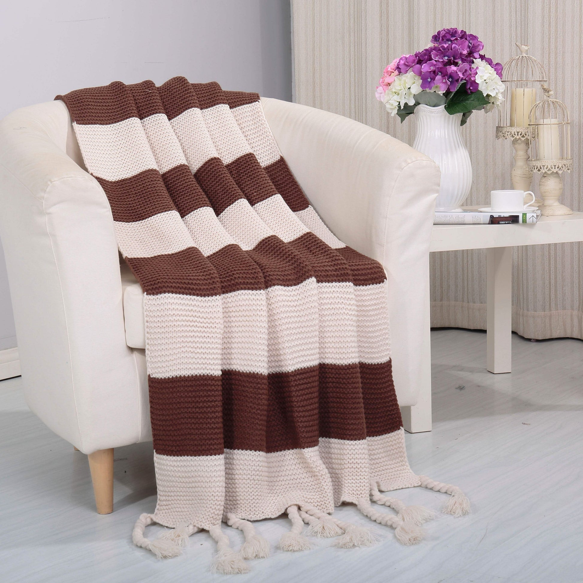 Knitted Throw Couch Cover Sofa Blanket - Assorted Styles DailySale