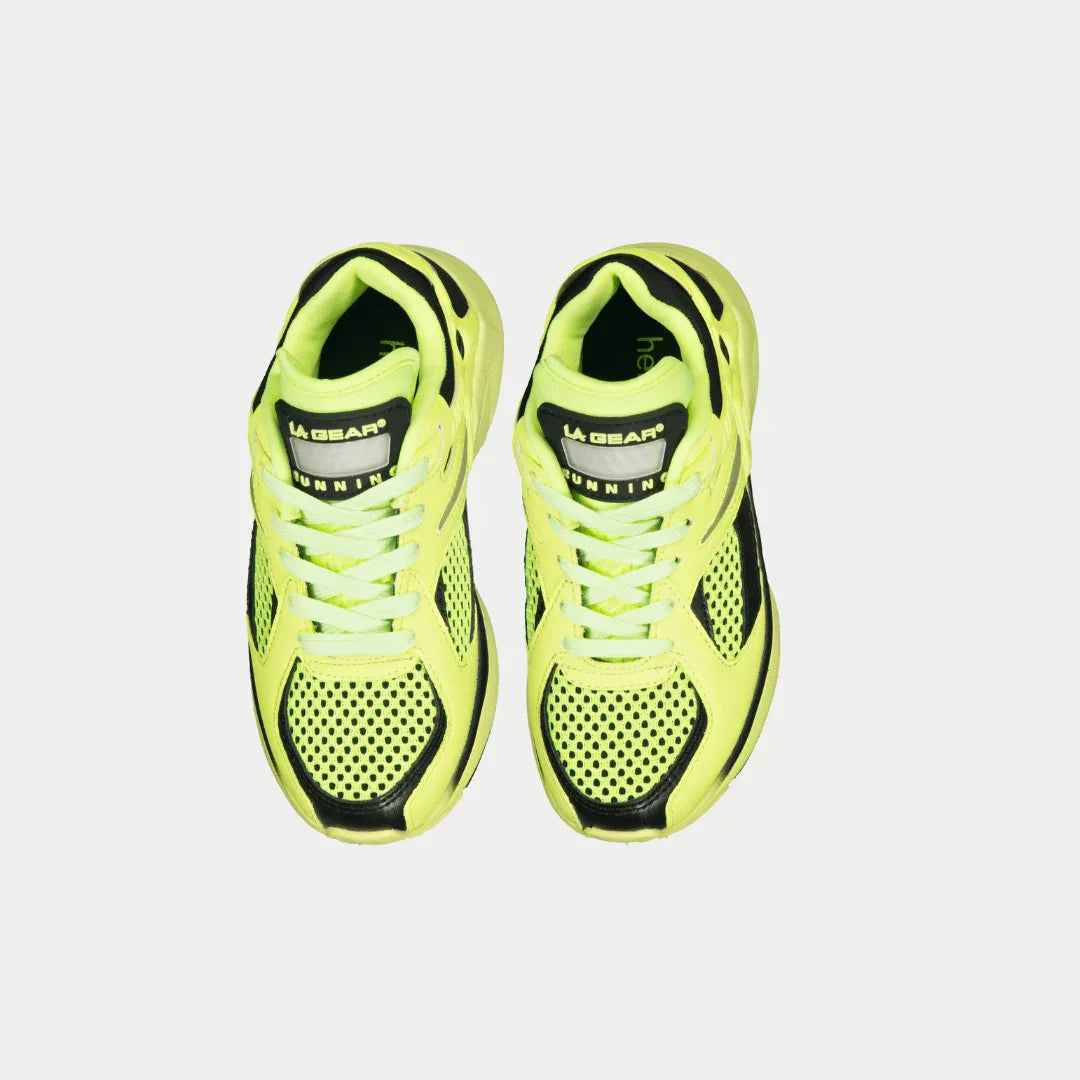 LA Gear Kids Catapult Light-Up x Glow Lowtop | Neon Yellow x Black