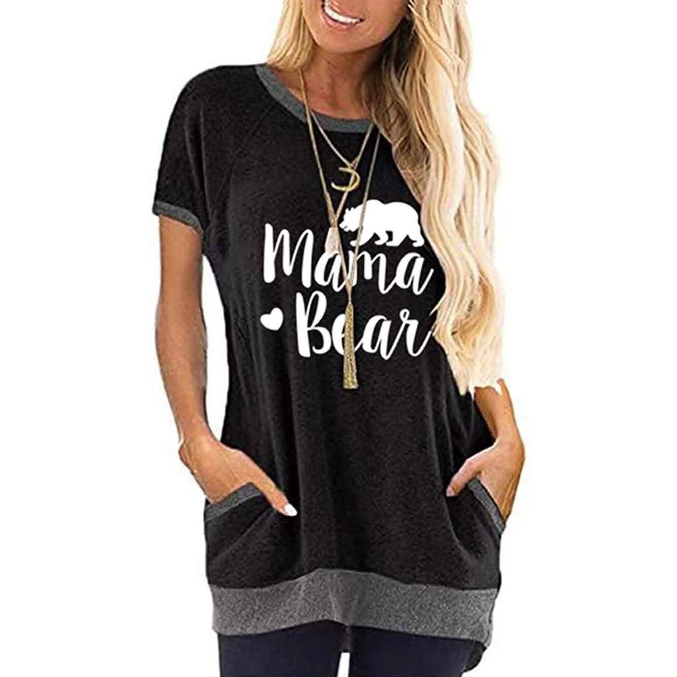 Ladies Long T Shirts Cotton Graphic Lettern Print Summer Tops DailySale