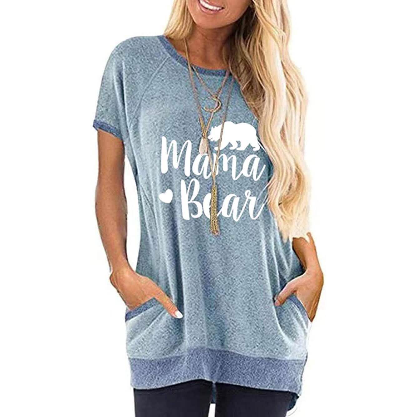Ladies Long T Shirts Cotton Graphic Lettern Print Summer Tops DailySale