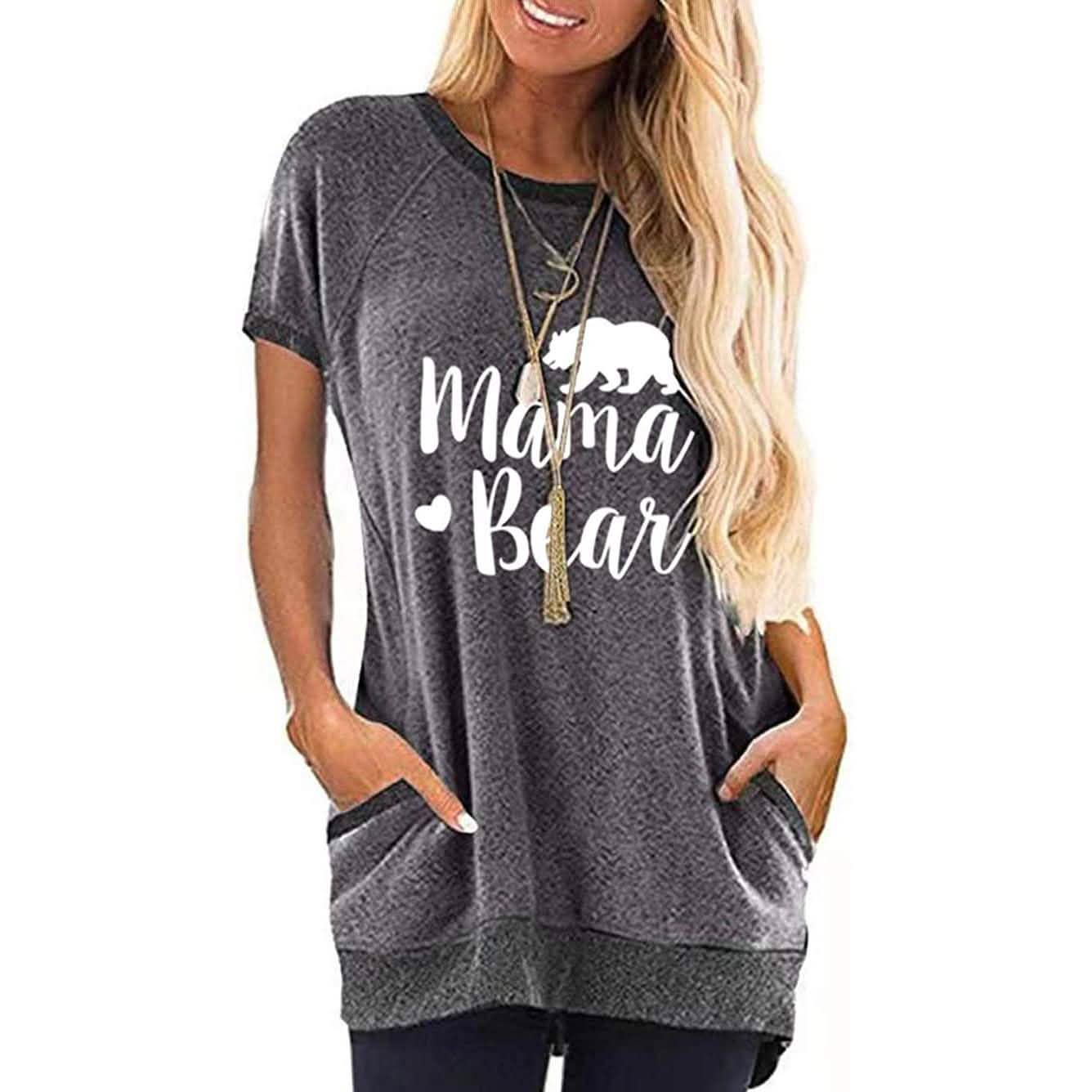 Ladies Long T Shirts Cotton Graphic Lettern Print Summer Tops DailySale