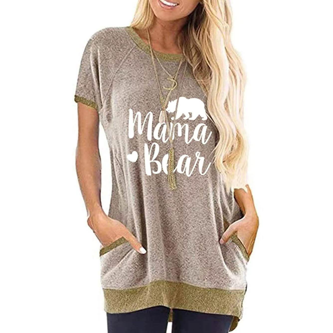 Ladies Long T Shirts Cotton Graphic Lettern Print Summer Tops DailySale