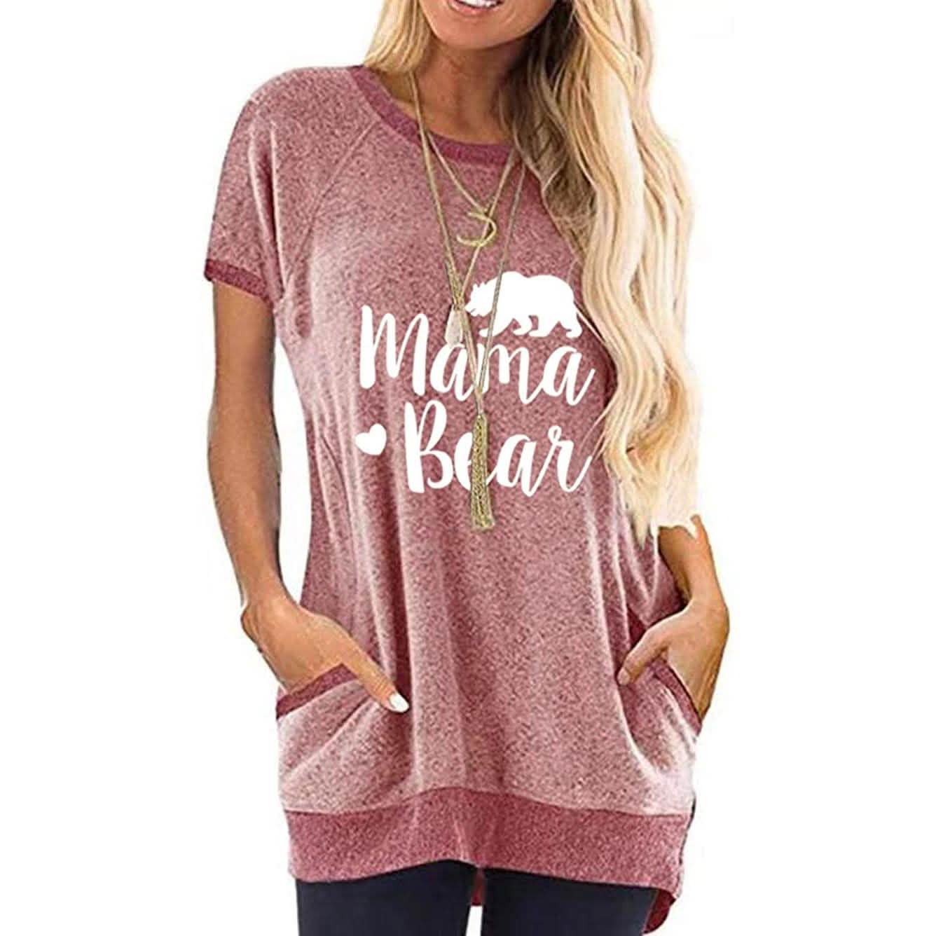 Ladies Long T Shirts Cotton Graphic Lettern Print Summer Tops DailySale