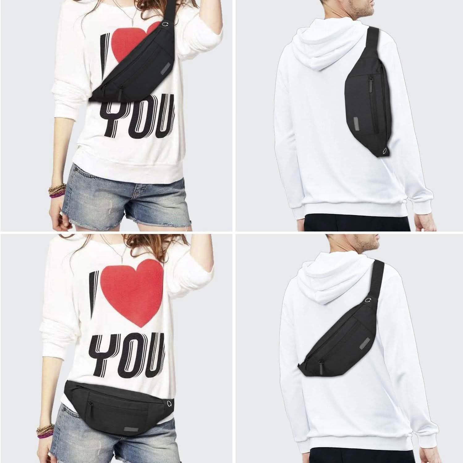 Large Crossbody Fanny Pack with 4-Zipper Pockets DailySale