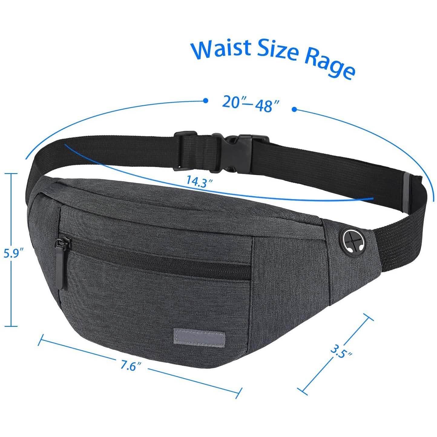 Large Crossbody Fanny Pack with 4-Zipper Pockets DailySale