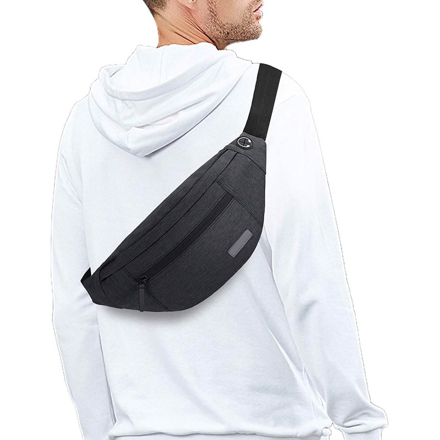 Large Crossbody Fanny Pack with 4-Zipper Pockets DailySale