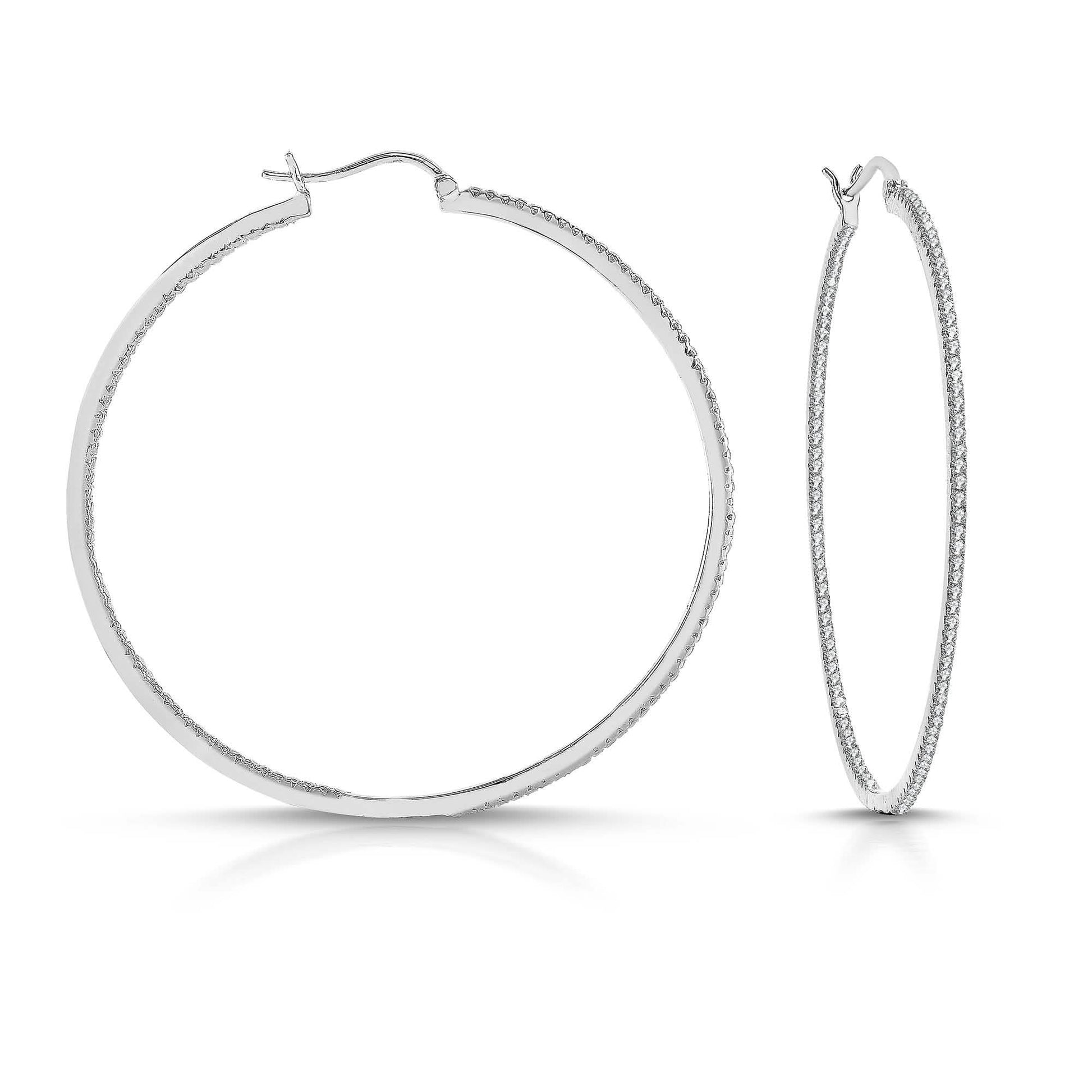 Large CZ Hoop Earrings DailySale