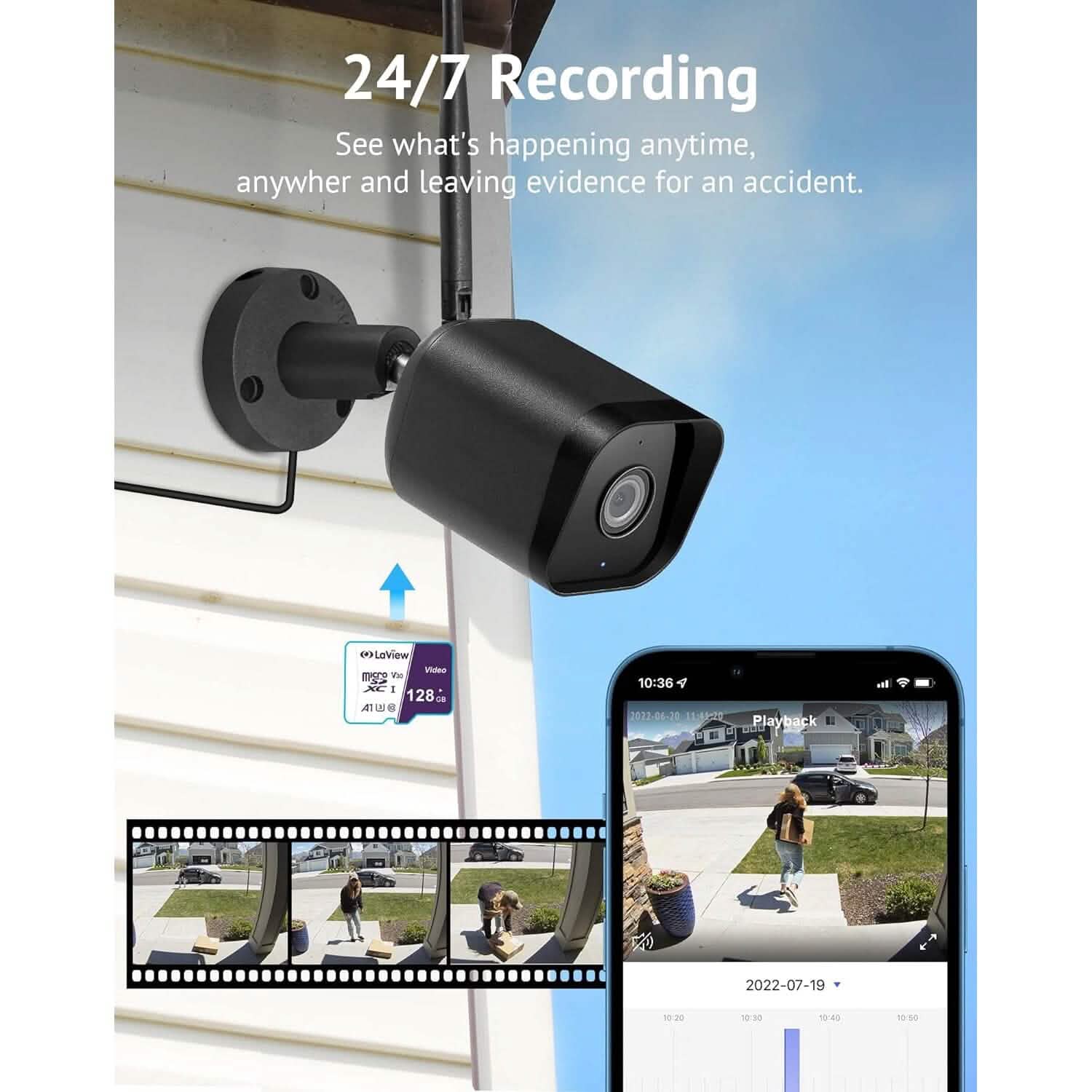 LaView Security Camera Outdoor 1080P HD Wi-Fi Camera  (Refurbished) DailySale