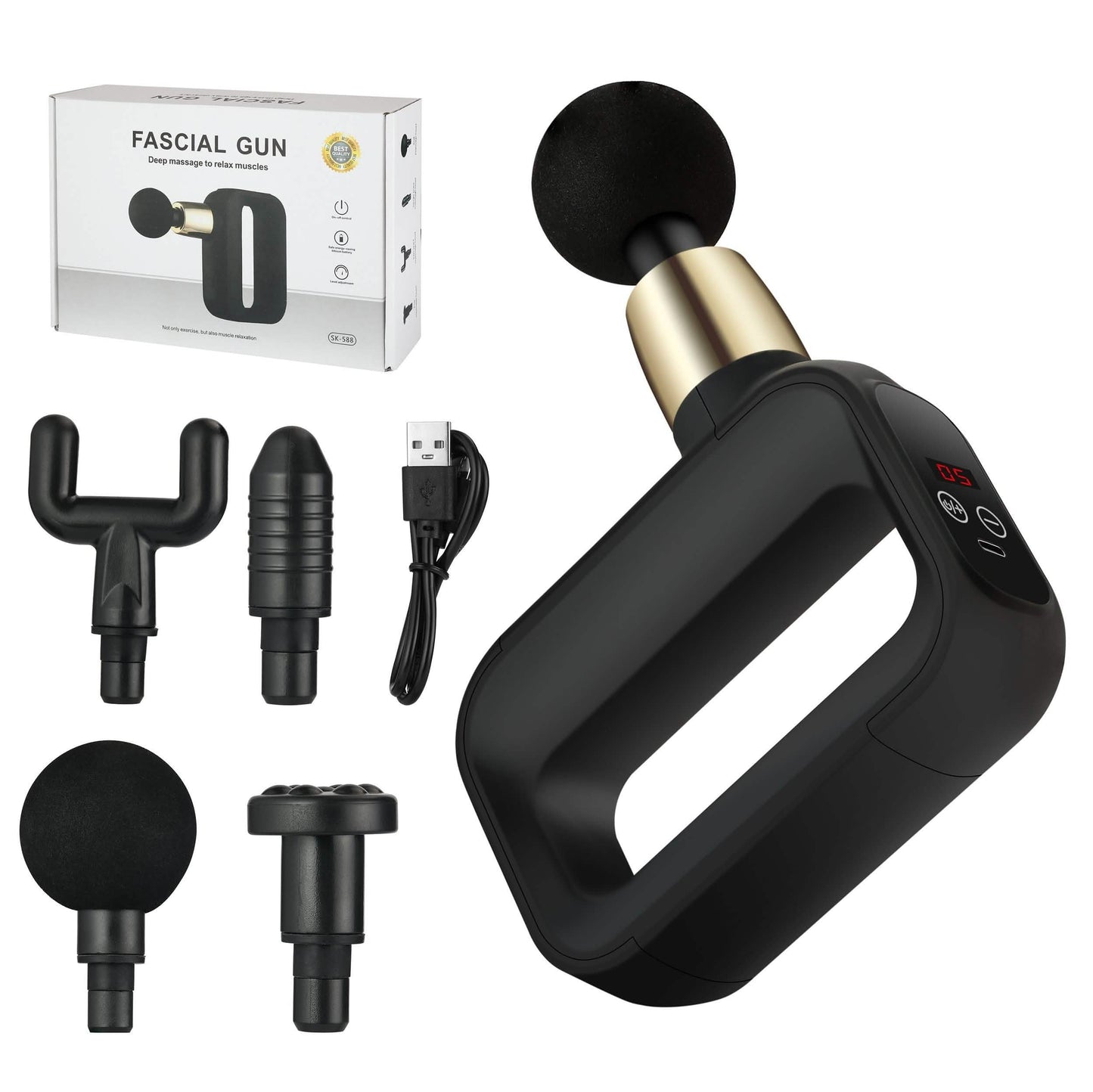 LAX Deluxe Handheld Deep Tissue Percussion Muscle Massager for Fitness DailySale