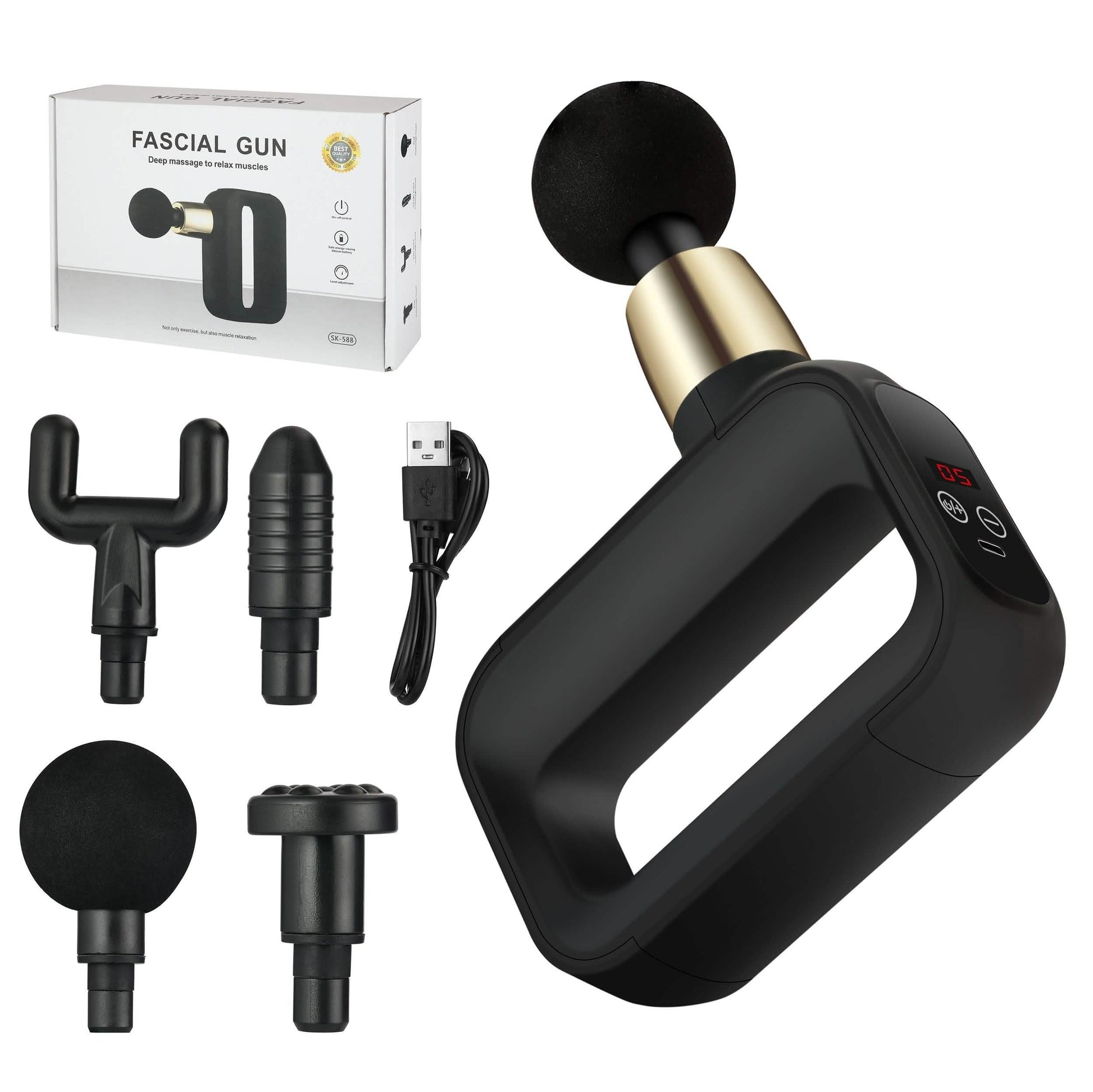 LAX Deluxe Handheld Deep Tissue Percussion Muscle Massager for Fitness DailySale