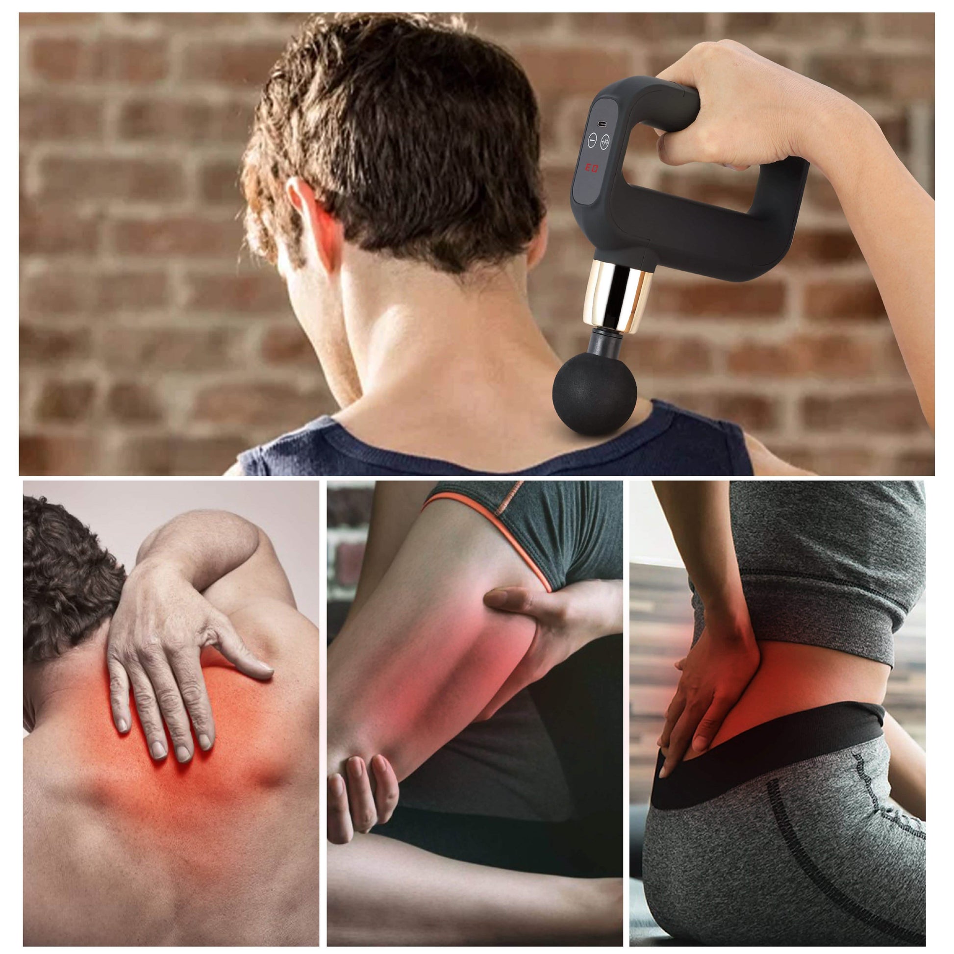 LAX Deluxe Handheld Deep Tissue Percussion Muscle Massager for Fitness DailySale