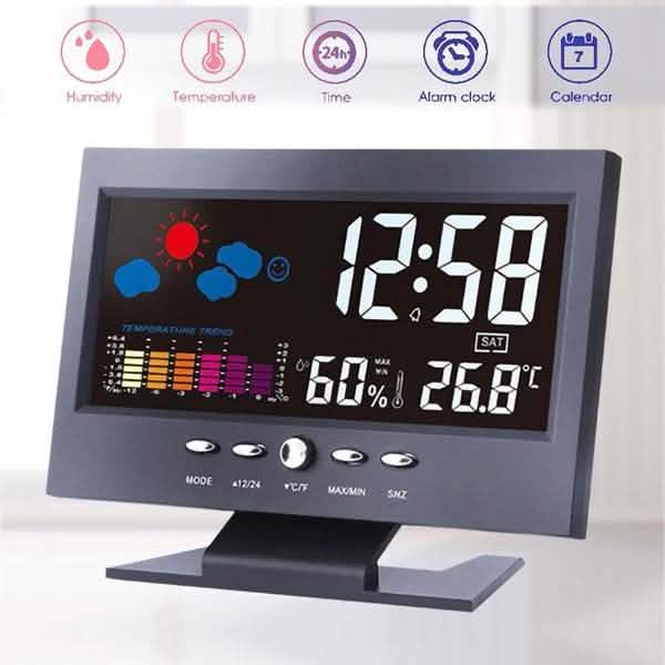 LCD Color Screen Digital Backlight Snooze Alarm Clock DailySale