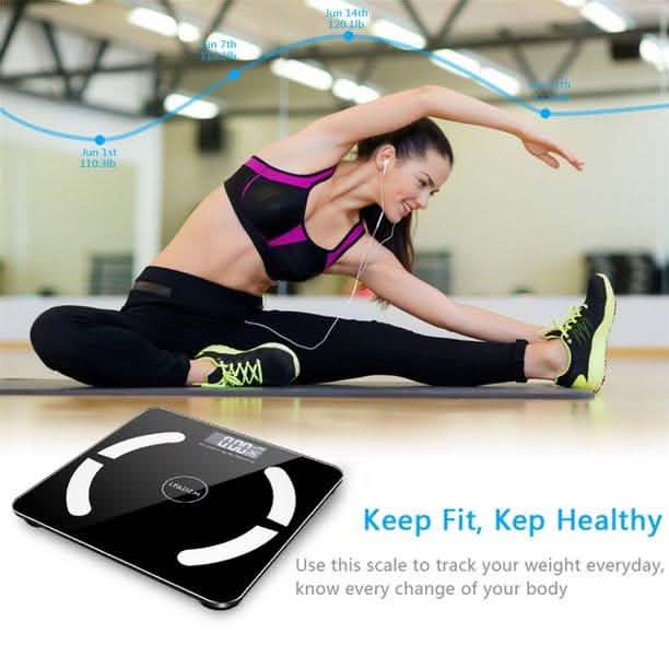 Digital Bathroom Wireless Fat Smart BMI Body Composition Analyzer Health Monitor Sync Data DailySale