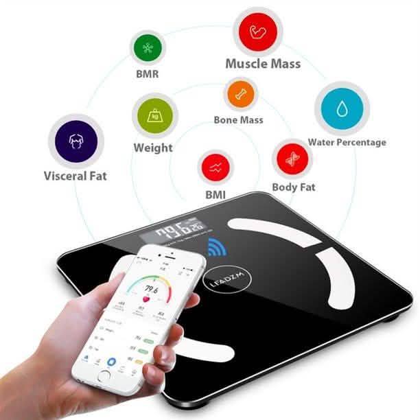 Digital Bathroom Wireless Fat Smart BMI Body Composition Analyzer Health Monitor Sync Data DailySale