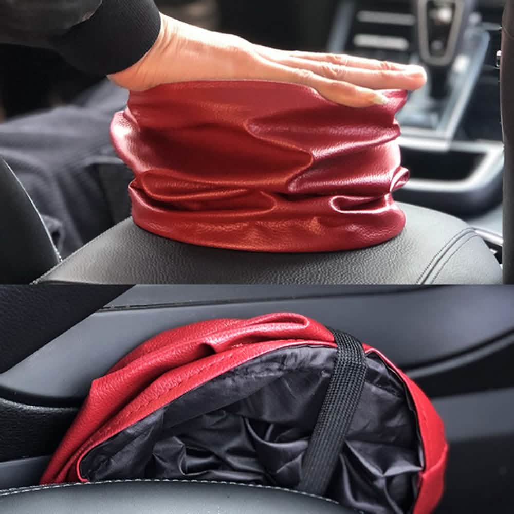 Leather Waterproof Car Trash Bin DailySale