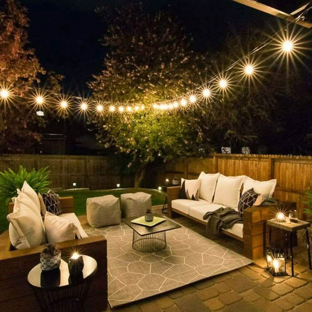 LED 15x S14 Bulbs Globe String Lights Commercial Grade Patio Outdoor Garden DailySale