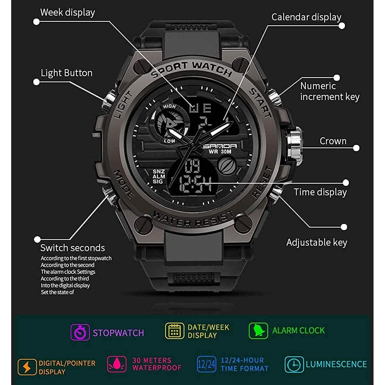 LED Digital Military Watch Classic Casual Sport Watch DailySale