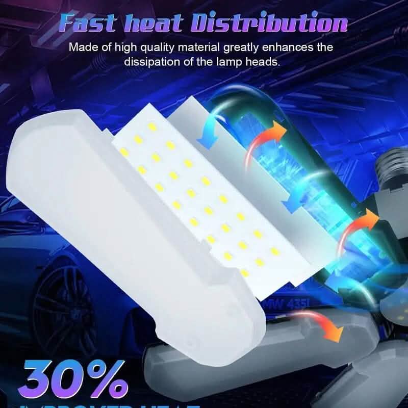 LED Garage Ceiling Lights 150W 15000LM 6500K with 6+1 Deformable Panels DailySale