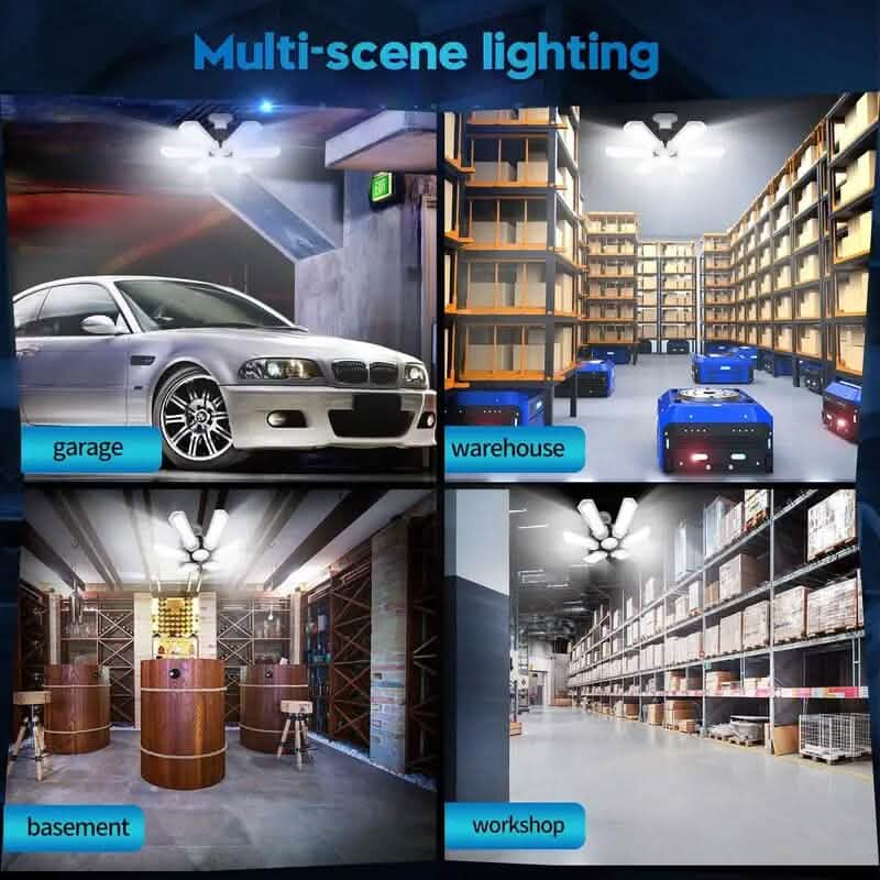 LED Garage Ceiling Lights 150W 15000LM 6500K with 6+1 Deformable Panels DailySale