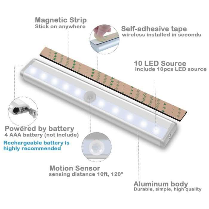 LED Motion Sensor Stick On Light Bars DailySale
