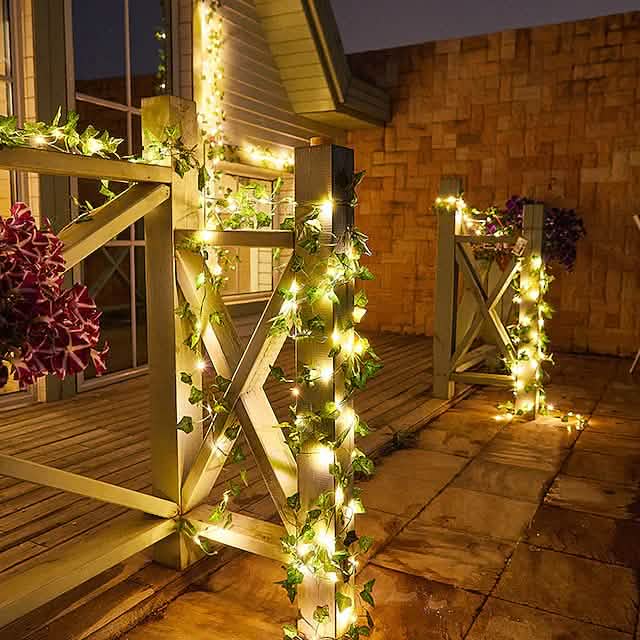 LED Solar Ivy Leaf String Light DailySale