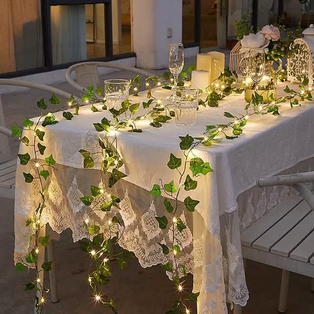 LED Solar Ivy Leaf String Light DailySale