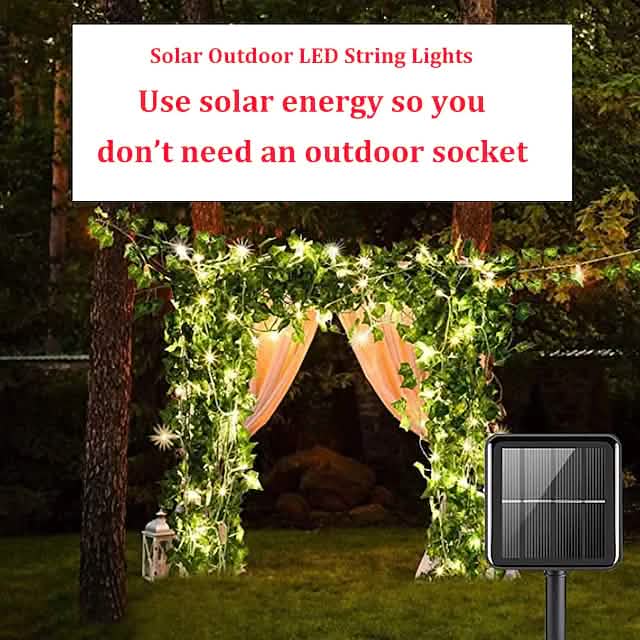 LED Solar Ivy Leaf String Light DailySale