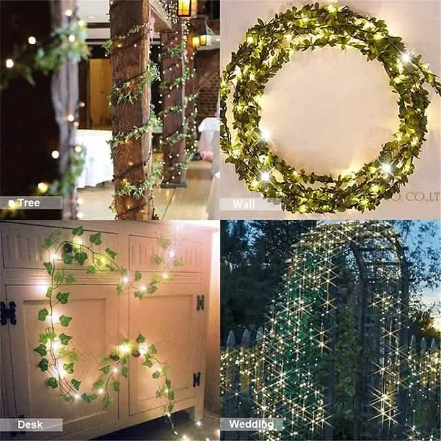 LED Solar Ivy Leaf String Light DailySale