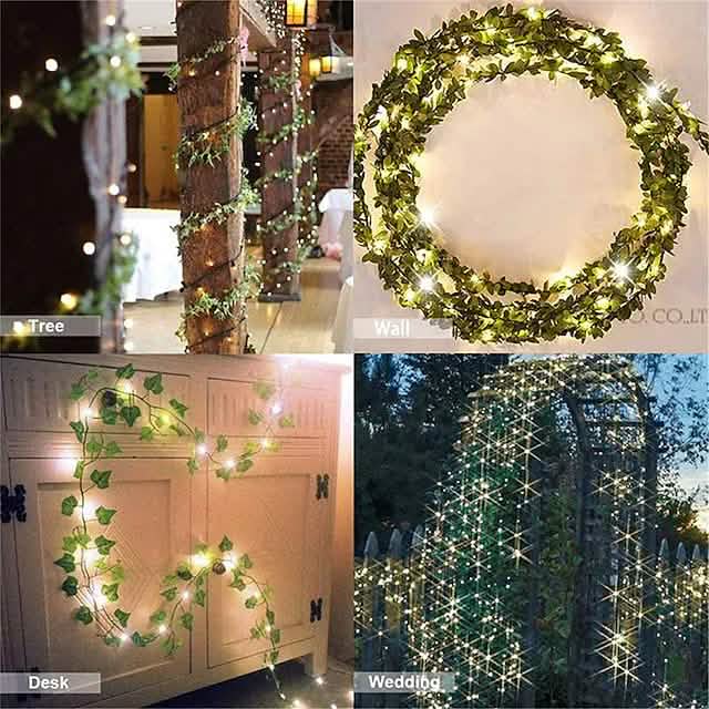 LED Solar Ivy Leaf String Light DailySale