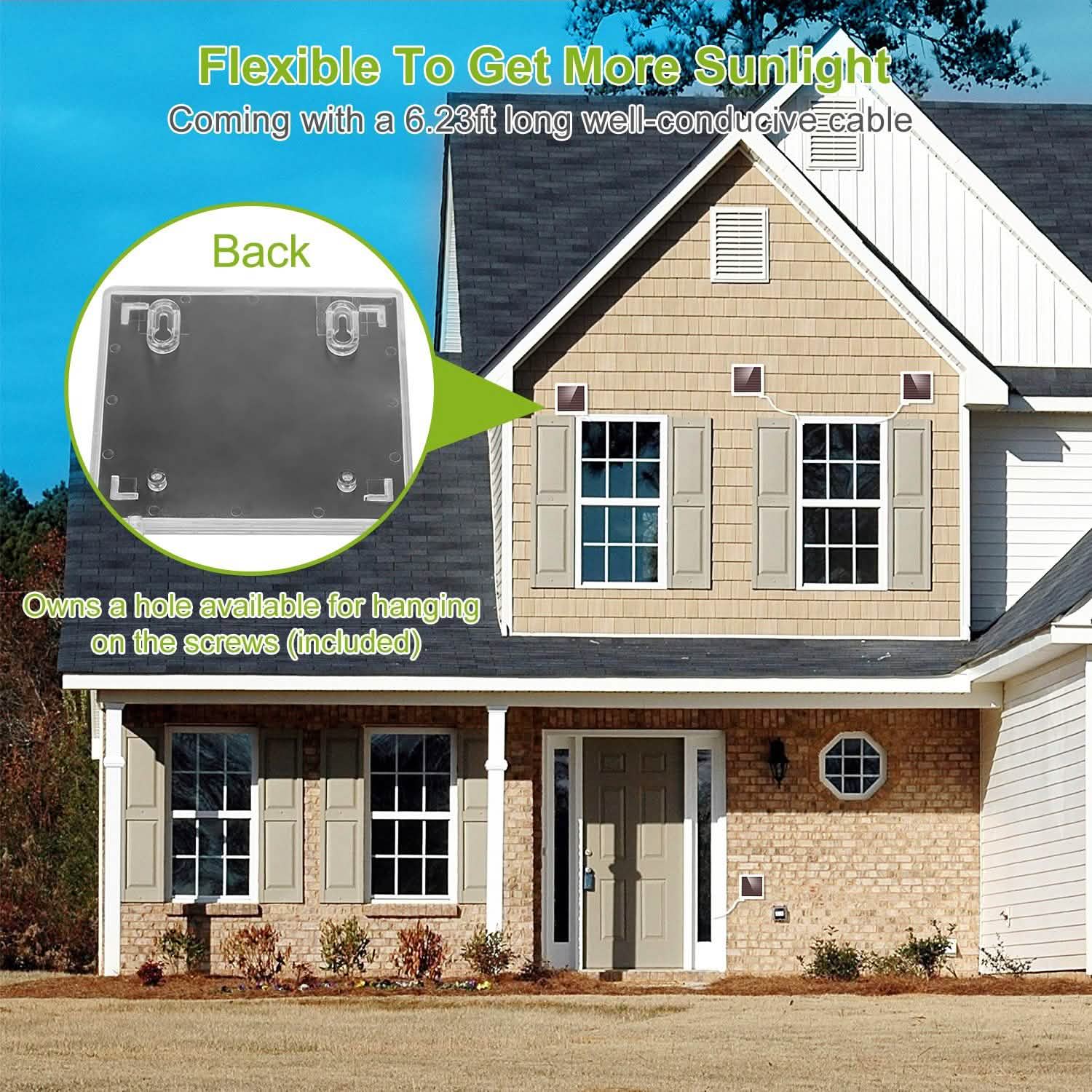 LED Solar Lights Powered Security Light Kit DailySale