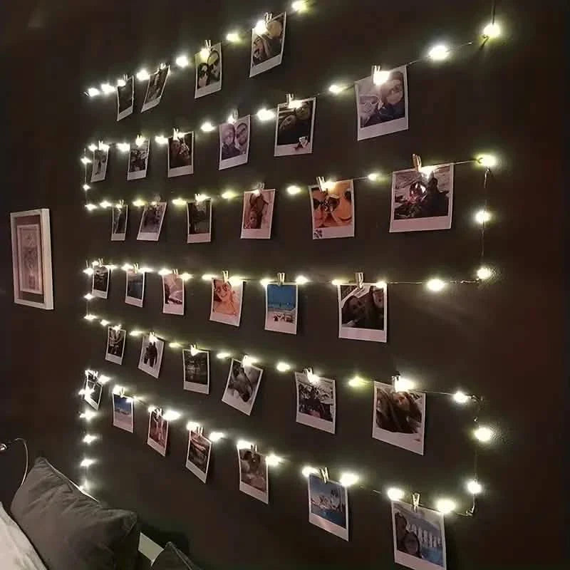 LED String Lights with 40 Wooden Clips DailySale