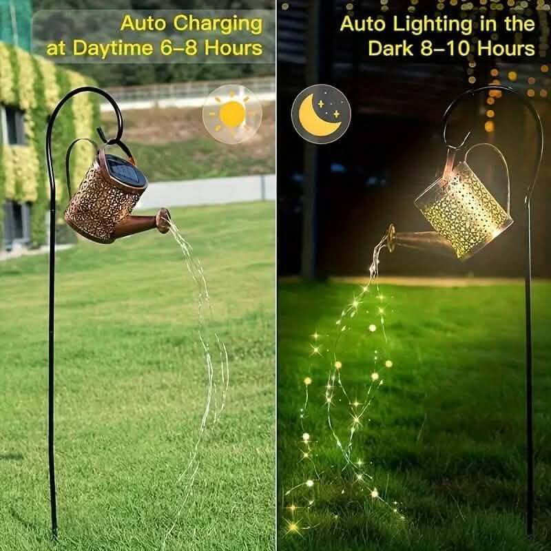 LED Watering Can Fairy Teapot Solar String Lights DailySale
