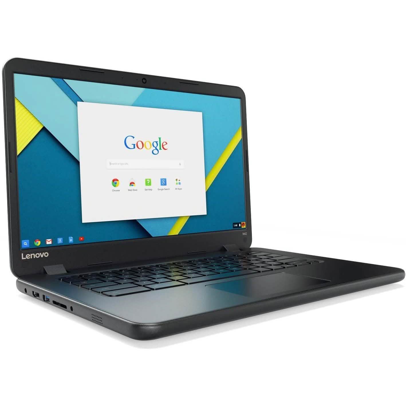 Lenovo IdeaPad N42-20 14" Chromebook, Intel N3060 Dual-Core, 16GB eMMC SSD, 4GB DDR3 (Refurbished) DailySale