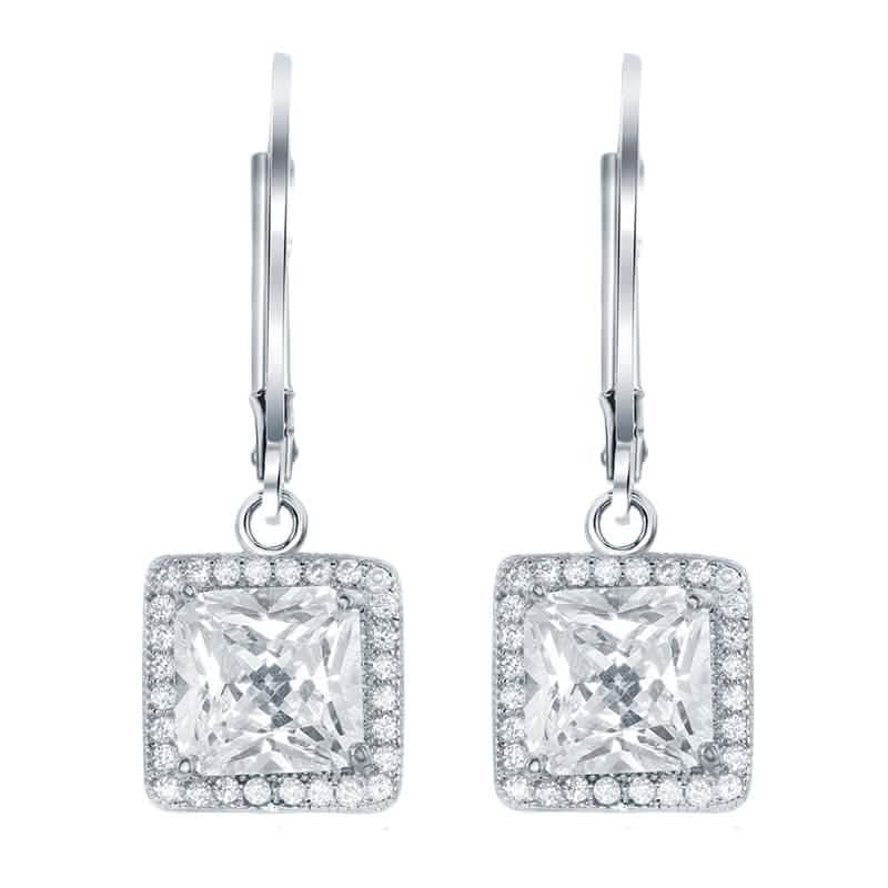 Leverback Elegance Princess Halo Drop Earring DailySale