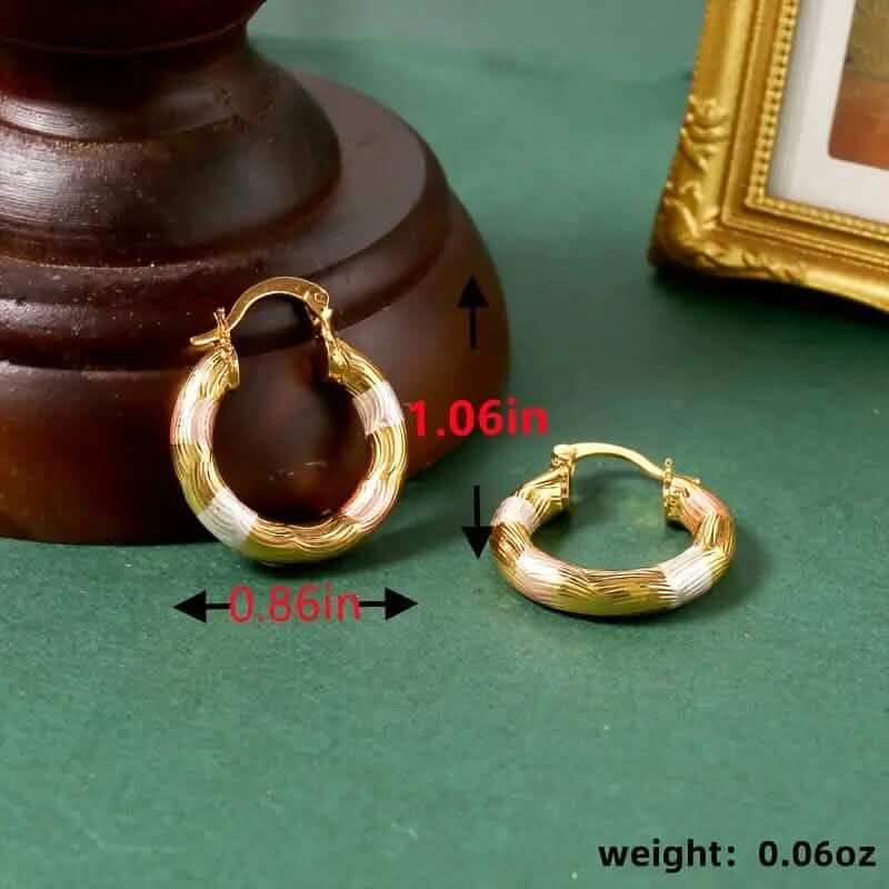 Leverback Hoop Earrings Chunky O-Shaped Tiny Earrings DailySale