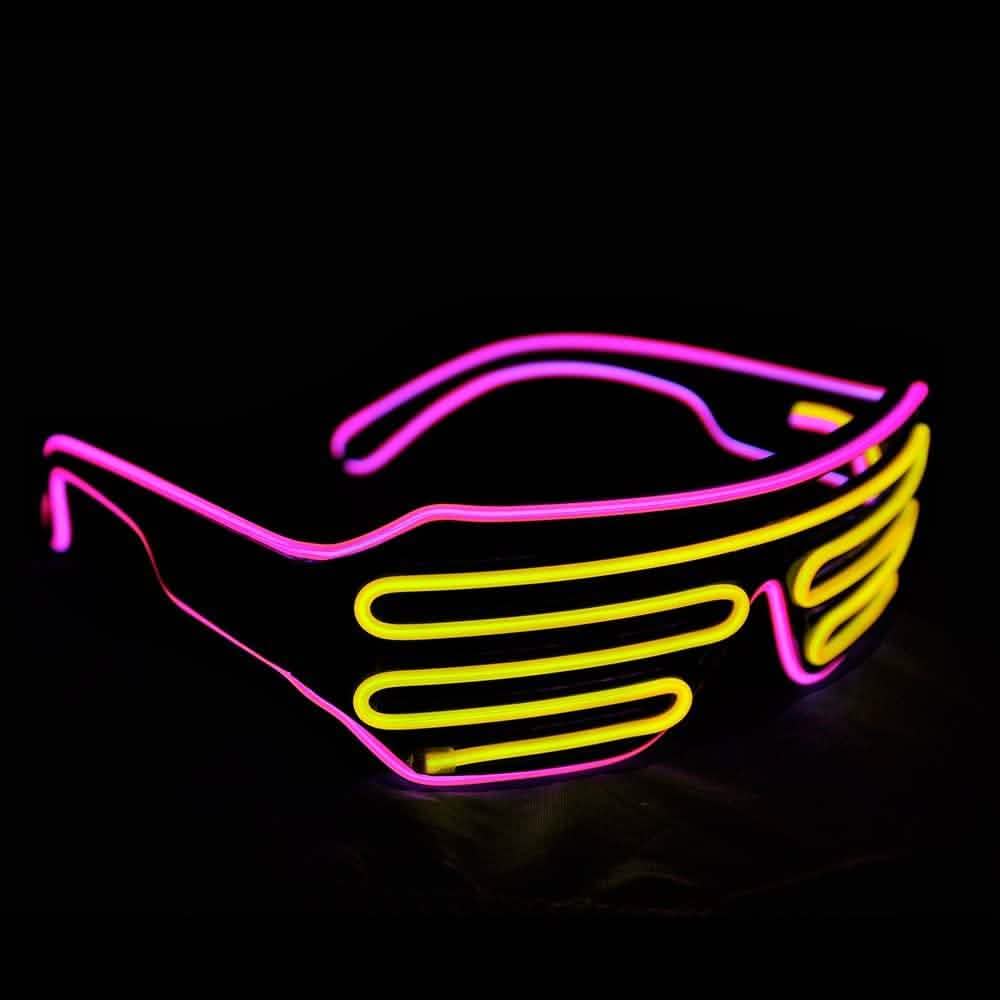 Light Up Shutter Neon Rave Flashing LED Sunglasses DailySale