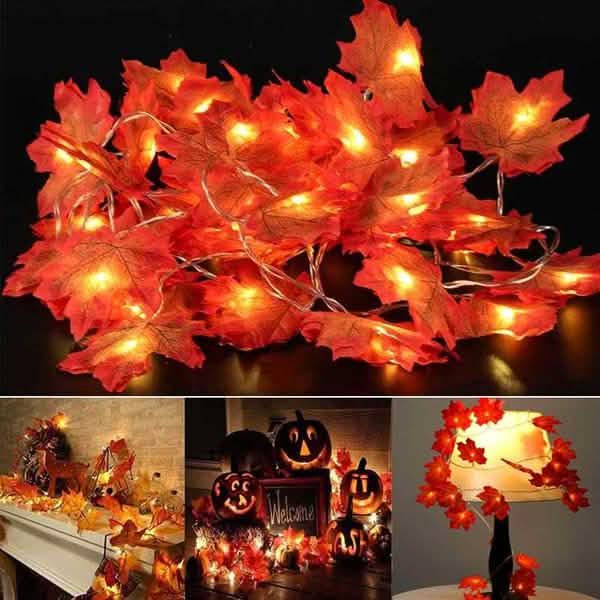 Lighted Fall Garland 40 LED String Light DailySale